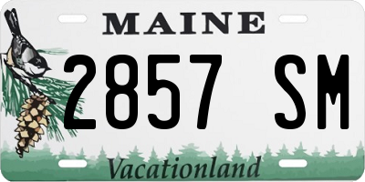 ME license plate 2857SM