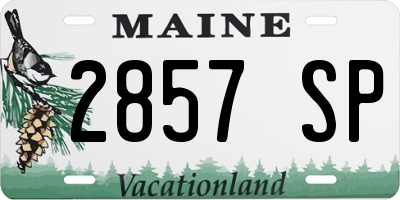ME license plate 2857SP