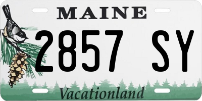 ME license plate 2857SY
