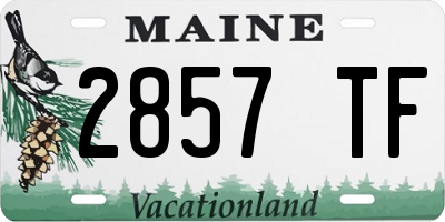 ME license plate 2857TF