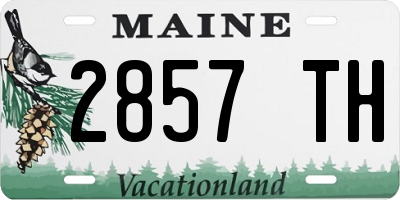 ME license plate 2857TH