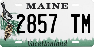 ME license plate 2857TM