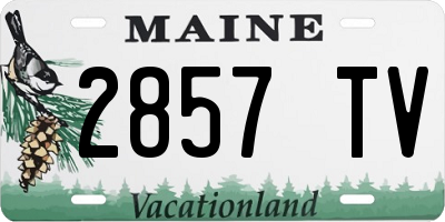 ME license plate 2857TV