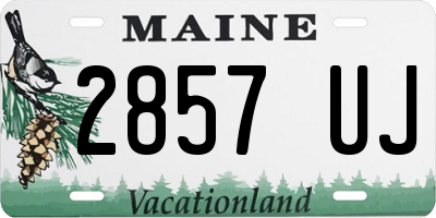 ME license plate 2857UJ