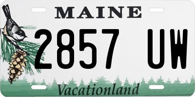 ME license plate 2857UW