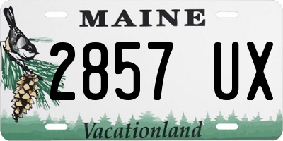 ME license plate 2857UX