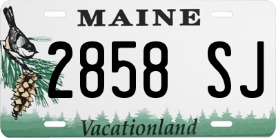 ME license plate 2858SJ