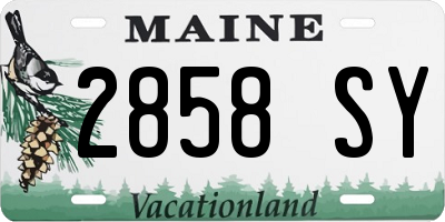 ME license plate 2858SY