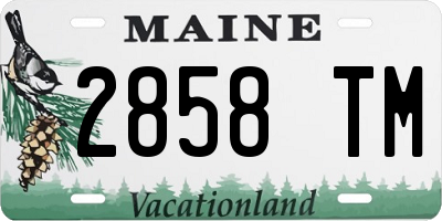 ME license plate 2858TM