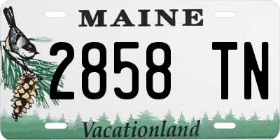 ME license plate 2858TN