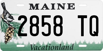 ME license plate 2858TQ