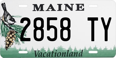ME license plate 2858TY