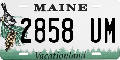 ME license plate 2858UM