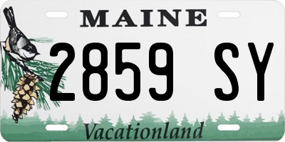 ME license plate 2859SY
