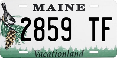 ME license plate 2859TF