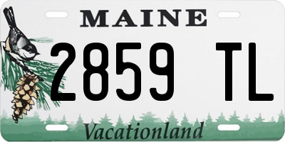 ME license plate 2859TL