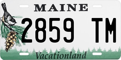 ME license plate 2859TM