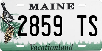 ME license plate 2859TS