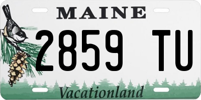 ME license plate 2859TU