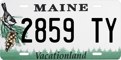 ME license plate 2859TY