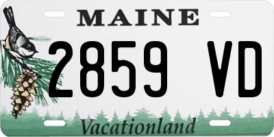 ME license plate 2859VD