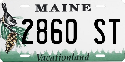 ME license plate 2860ST