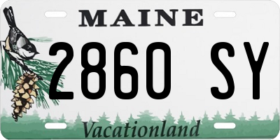 ME license plate 2860SY