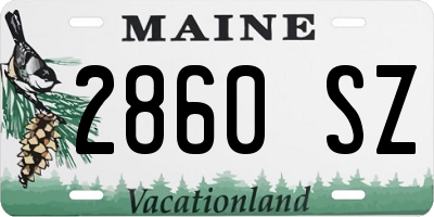 ME license plate 2860SZ