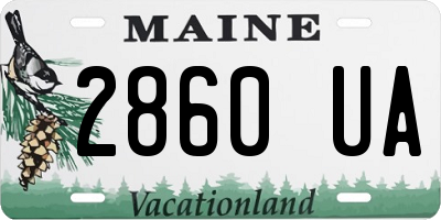 ME license plate 2860UA