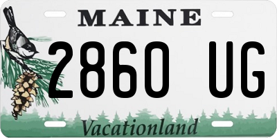 ME license plate 2860UG
