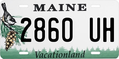 ME license plate 2860UH