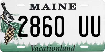 ME license plate 2860UU