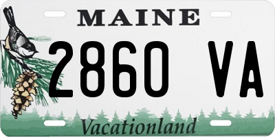 ME license plate 2860VA
