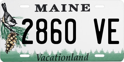 ME license plate 2860VE