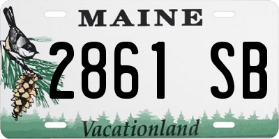 ME license plate 2861SB