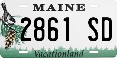ME license plate 2861SD