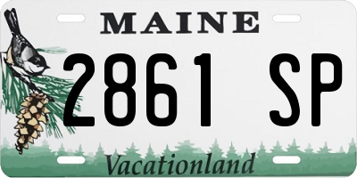 ME license plate 2861SP