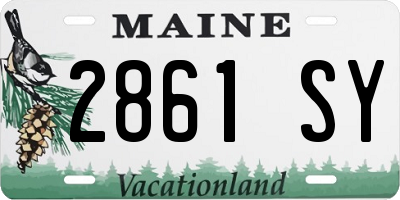 ME license plate 2861SY