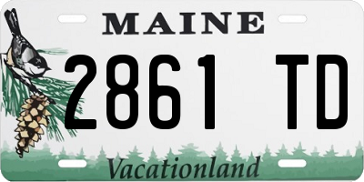 ME license plate 2861TD