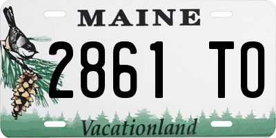 ME license plate 2861TO