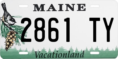 ME license plate 2861TY