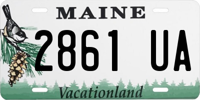 ME license plate 2861UA