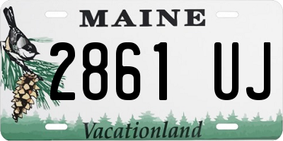 ME license plate 2861UJ