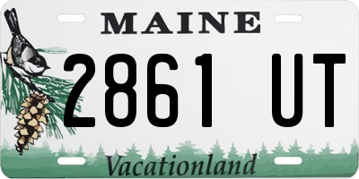 ME license plate 2861UT