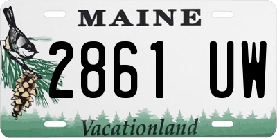 ME license plate 2861UW