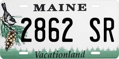 ME license plate 2862SR