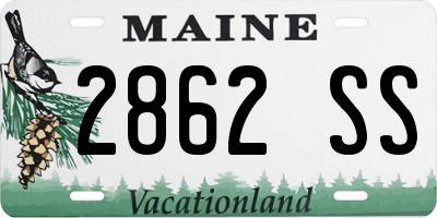 ME license plate 2862SS