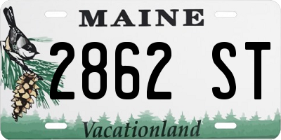 ME license plate 2862ST