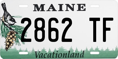 ME license plate 2862TF