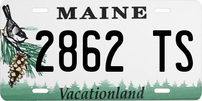 ME license plate 2862TS